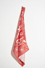 Load image into Gallery viewer, Red & White Gothic Bandana