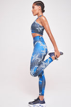 Load image into Gallery viewer, Heartbeat Print Racer Neck Sports Bra
